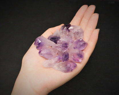 1/4 lb Bulk Lot Purple Amethyst Quartz Points & Raw Crystal Pieces – 4 oz