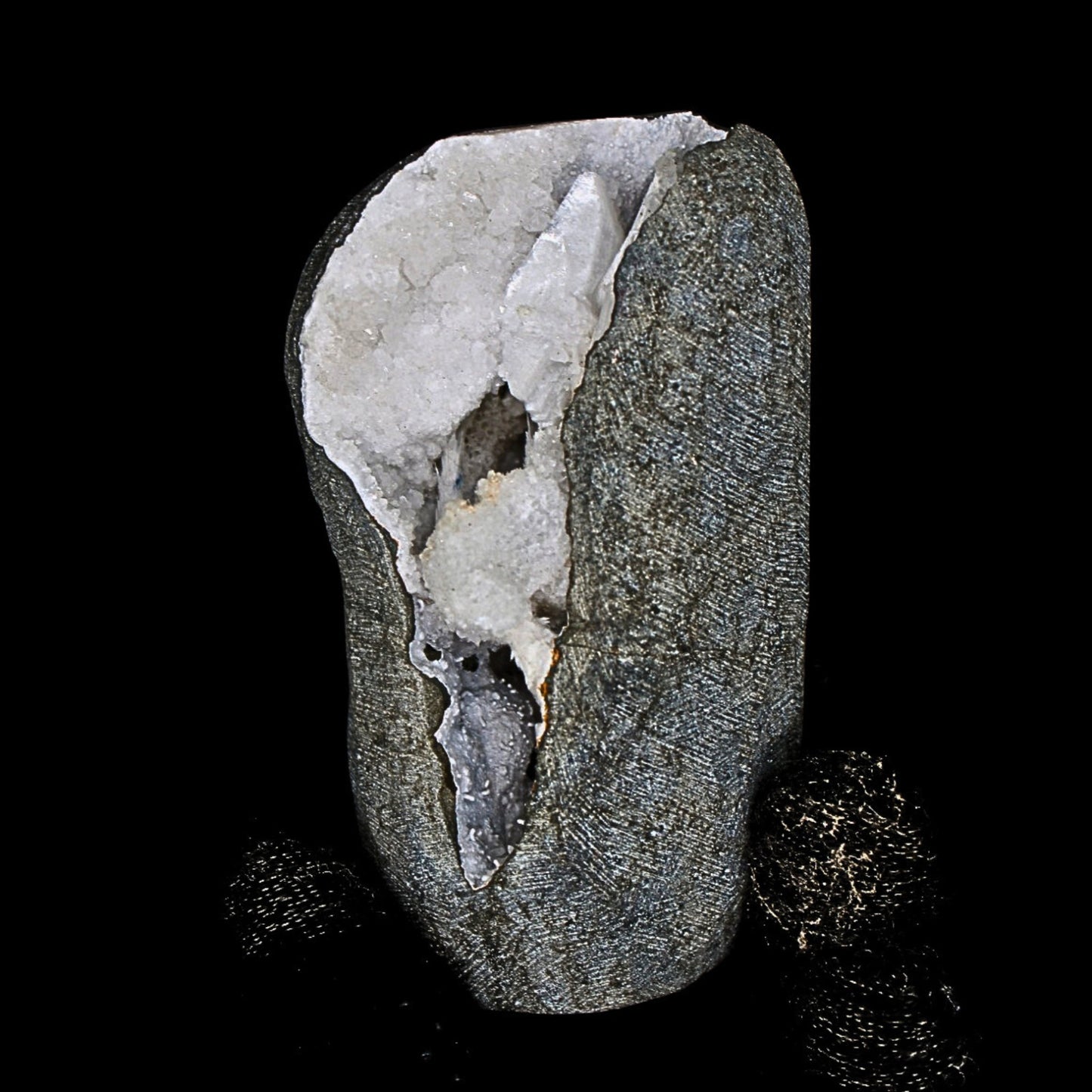 185g Scolecite Geode Cabinet Specimen with Radiating Needles from India
