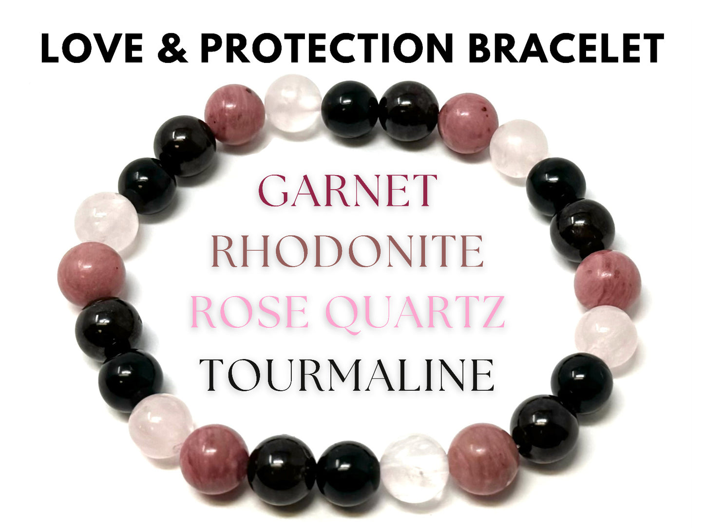 8 mm Bead Gemstone Bracelets: BUY 3 GET 1 FREE! (Stretch Crystal Bead Bracelets)