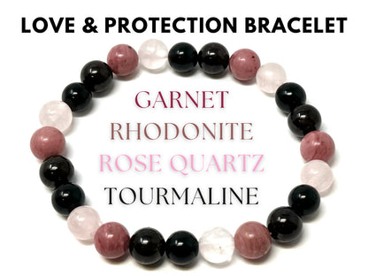 8 mm Bead Gemstone Bracelets: BUY 3 GET 1 FREE! (Stretch Crystal Bead Bracelets)