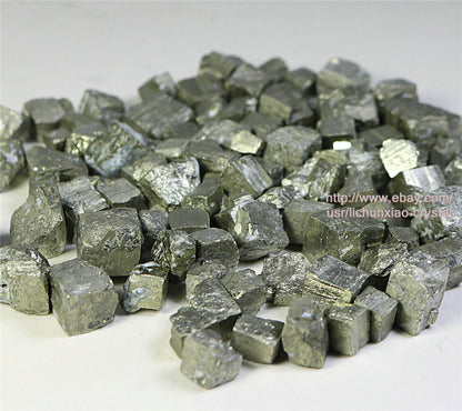 100g Wholesale Beautiful Golden Iron Pyrite Cubic Crystal gem Mineral Specimen