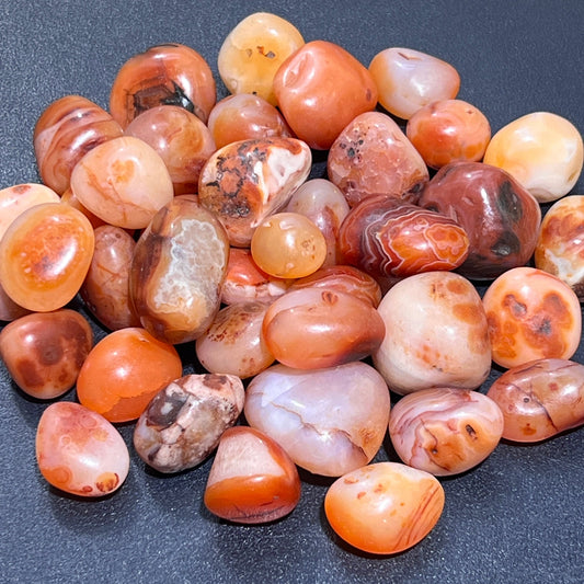 Red Carnelian Agate Tumbled Stones (By The Piece Or Pound) Bulk Wholesale Supply