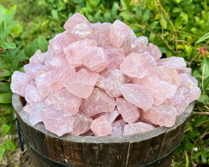 Rough Natural Rose Quartz Wholesale Bulk Lots, LARGE 2 - 3" Rose Quartz Crystals