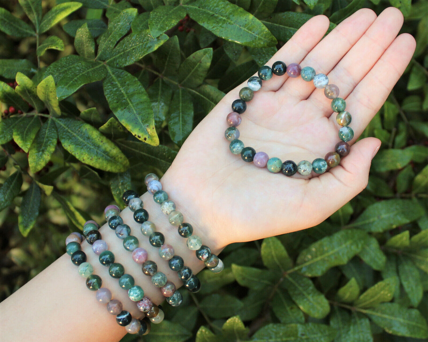 8 mm Bead Gemstone Bracelets: BUY 3 GET 1 FREE! (Stretch Crystal Bead Bracelets)