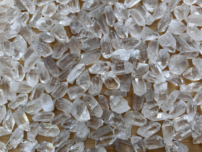 0.75" - 1.5" Small Rough Clear Quartz Point, Raw Healing Crystals, Wholesale Lot