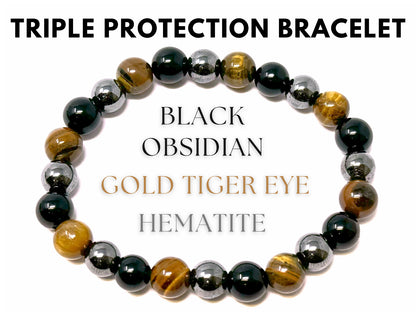 8 mm Bead Gemstone Bracelets: BUY 3 GET 1 FREE! (Stretch Crystal Bead Bracelets)