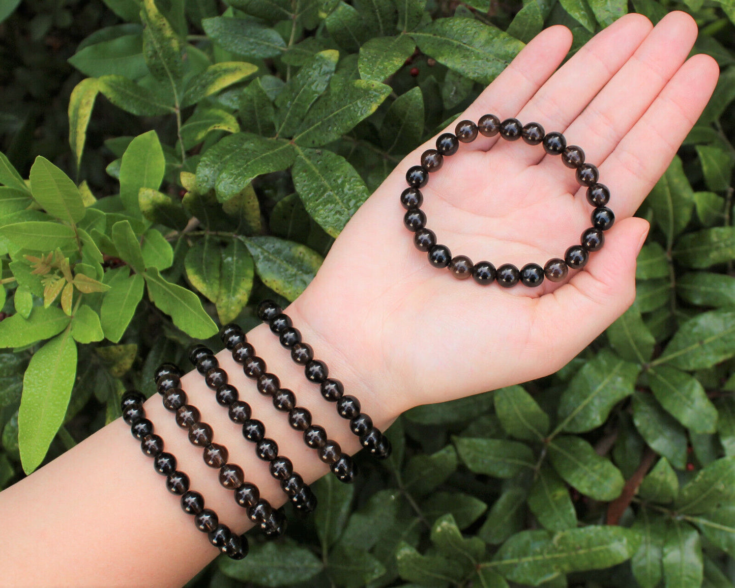 8 mm Bead Gemstone Bracelets: BUY 3 GET 1 FREE! (Stretch Crystal Bead Bracelets)