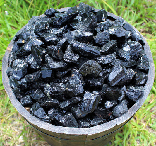 🖤 Black Tourmaline Rough Natural Stones | 5 lb Bulk Wholesale | Raw Chakra Protection Crystal