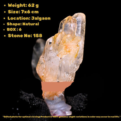 Natural Clear Quartz Cluster 62g 7x6cm – Healing, Reiki, Mineral Specimen